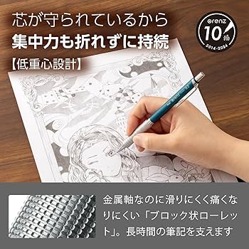 Amazon.co.jp: ぺんてる シャープペン オレンズメタルグリップ02